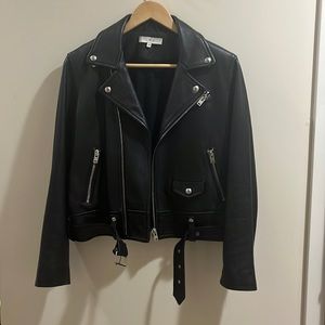 IRO Classic Leather jacket silver hardware lightly worn size 38